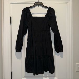 Universal Thread Black Eyelet Long Sleeve Dress small